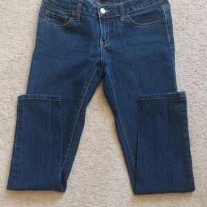 Blue Straight Leg Jeans Classic Denim